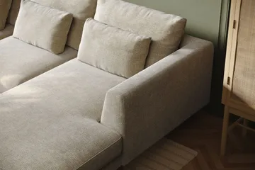 Florenz 4-sits Vänstervänd U-formad Soffa med Divan och Schäslong i Chenille - Grå / Beige - Products - Möbler - Soffa - Divansoffa & schäslongsoffa - 4 sits soffa med divan