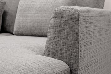 Florenz 4-sits Vänstervänd U-formad Soffa med Divan och Schäslong i Chenille - Ljusgrå - Products - Möbler - Soffa - Divansoffa & schäslongsoffa - 4 sits soffa med divan