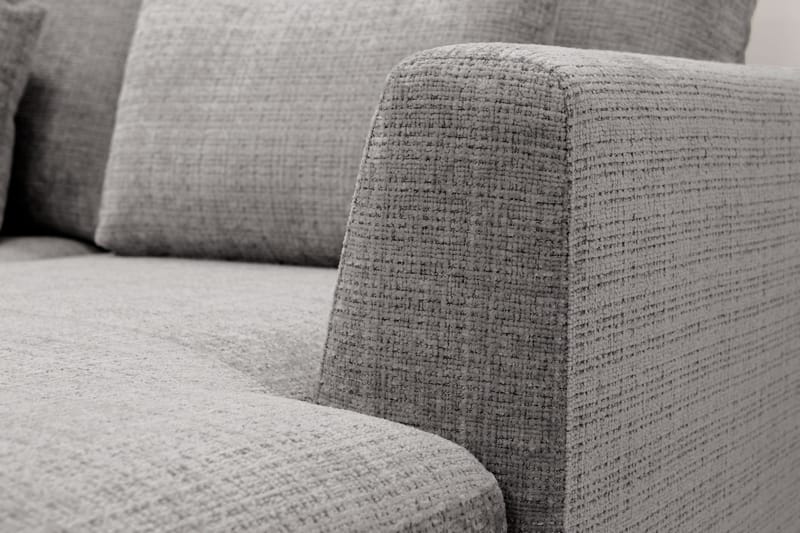 Florenz 4-sits Vänstervänd U-formad Soffa med Divan och Schäslong i Chenille - Ljusgrå - Products - Möbler - Soffa - Divansoffa & schäslongsoffa - 4 sits soffa med divan