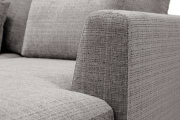 Florenz 4-sits Vänstervänd U-formad Soffa med Divan och Schäslong i Chenille - Ljusgrå - Products - Möbler - Soffa - Divansoffa & schäslongsoffa - 4 sits soffa med divan
