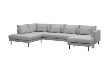 Florenz 4-sits Vänstervänd U-formad Soffa med Divan och Schäslong i Tyg - Ljusgrå - Products - Möbler - Soffa - Divansoffa & schäslongsoffa - 4 sits soffa med divan