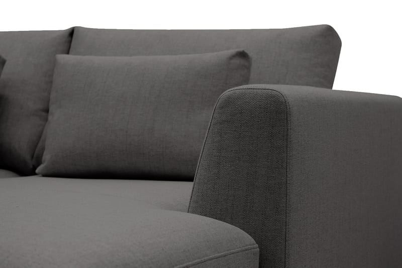 Florenz 4-sits Vänstervänd U-formad Soffa med Divan och Schäslong i Tyg - Mörkgrå - Products - Möbler - Soffa - Divansoffa & schäslongsoffa - 4 sits soffa med divan