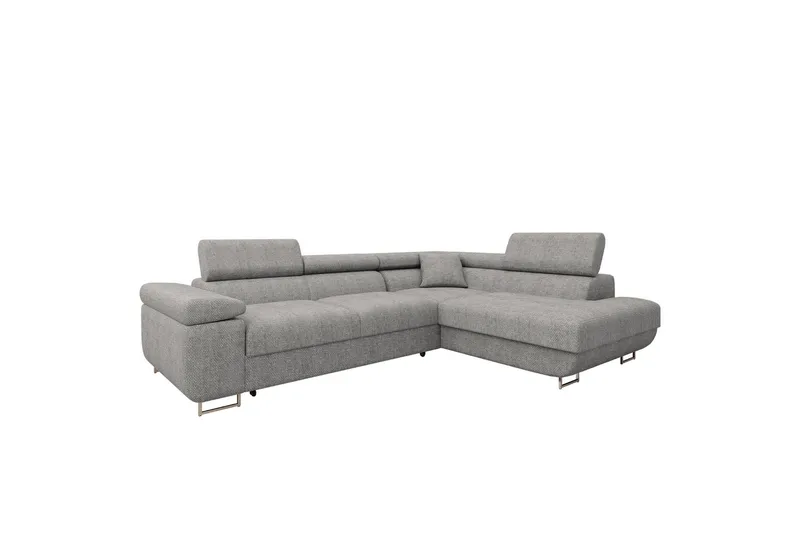 Gabina Soffa med Schäslong 3-sits - Grå - Products - Möbler - Soffa - Divansoffa & schäslongsoffa - 3 sits soffa med divan