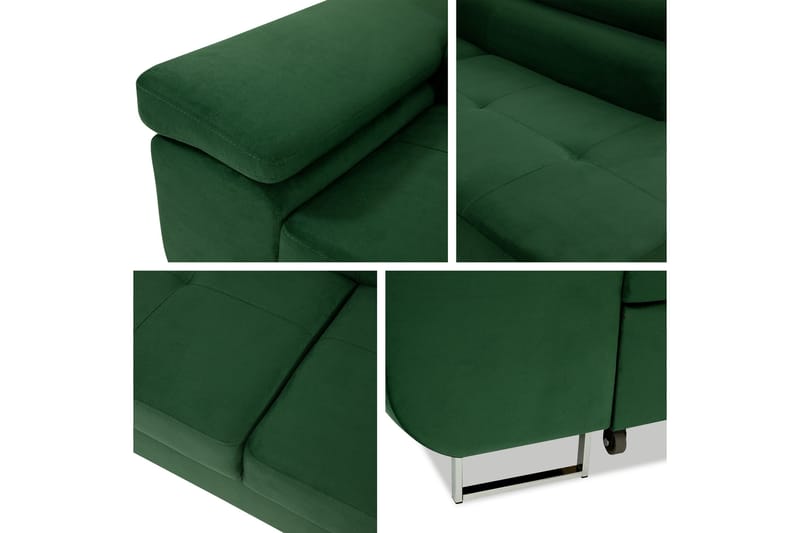 Gabina Soffa med Schäslong 3-sits - Grå - Products - Möbler - Soffa - Divansoffa & schäslongsoffa - 3 sits soffa med divan