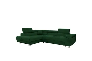 Gabina Soffa med Schäslong 3-sits - Grön - Products - Möbler - Soffa - Divansoffa & schäslongsoffa - 3 sits soffa med divan