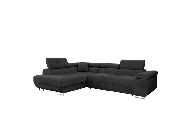 Gabina Soffa med Schäslong 3-sits - Svart - Products - Möbler - Soffa - Divansoffa & schäslongsoffa - 3 sits soffa med divan