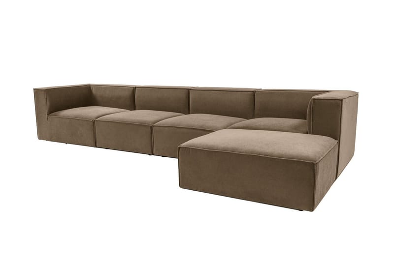 Gregor Soffa med Divan 4-sits - Brun - Products - Möbler - Soffa - Divansoffa & schäslongsoffa - 4 sits soffa med divan