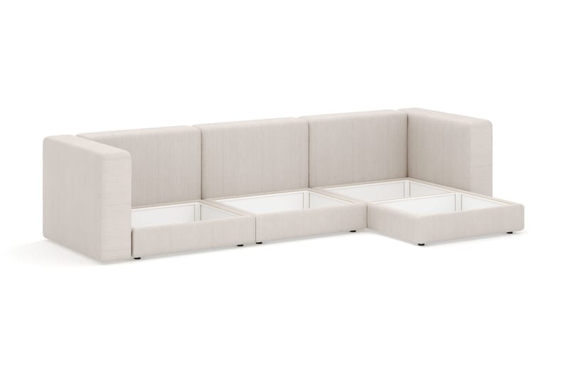 Hagblom 4-sits Divansoffa med Förvaring V ändbar - Beige - Products - Möbler - Soffa - Divansoffa & schäslongsoffa - 4 sits soffa med divan