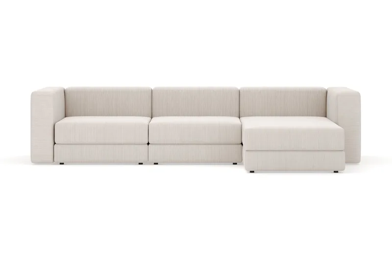 Hagblom 4-sits Divansoffa med Förvaring Vändbar, Beige