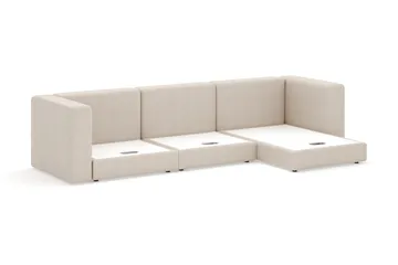 Hagblom 4-sits Divansoffa med Förvaring Vändbar - Beige - Products - Möbler - Soffa - Divansoffa & schäslongsoffa - 4 sits soffa med divan
