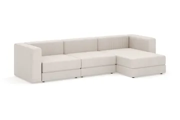 Hagblom 4-sits Vändbar Divansoffa 320 cm med Förvaring i Manchestertyg - Beige - Products - Möbler - Soffa - Divansoffa & schäslongsoffa - 4 sits soffa med divan