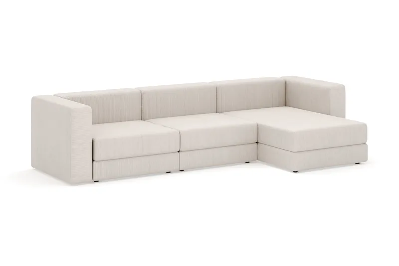 Hagblom 4-sits Vändbar Divansoffa 320 cm med Förvaring i Manchestertyg - Beige - Products - Möbler - Soffa - Divansoffa & schäslongsoffa - 4 sits soffa med divan