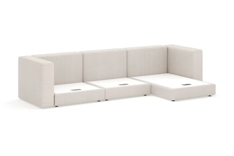 Hagblom 4-sits Vändbar Divansoffa 320 cm med Förvaring i Manchestertyg - Beige - Products - Möbler - Soffa - Divansoffa & schäslongsoffa - 4 sits soffa med divan