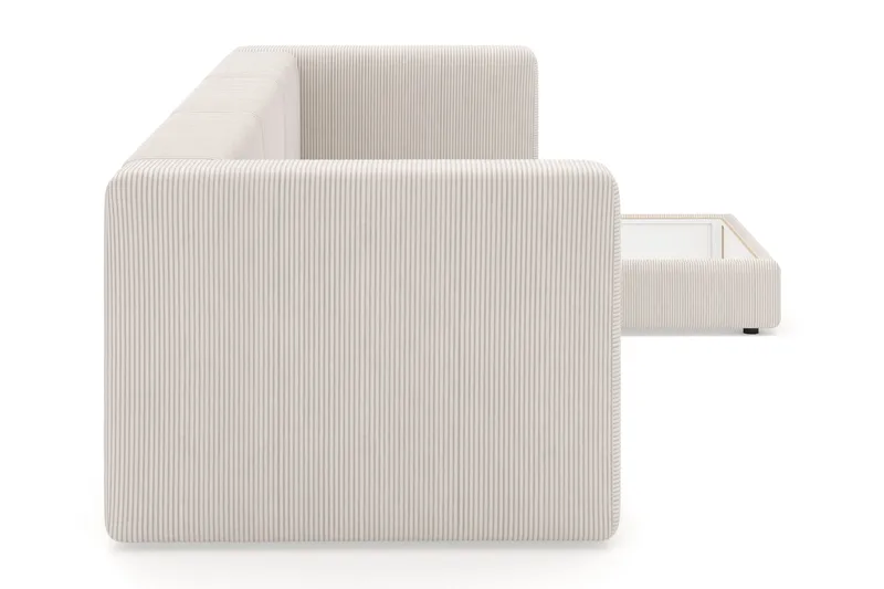 Hagblom 4-sits Vändbar Divansoffa 320 cm med Förvaring i Manchestertyg - Beige - Products - Möbler - Soffa - Divansoffa & schäslongsoffa - 4 sits soffa med divan