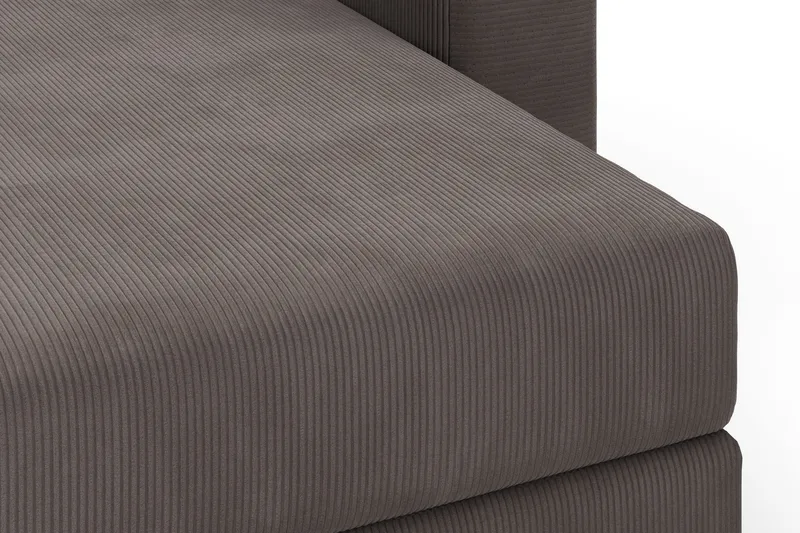Hagblom 4-sits Vändbar Divansoffa 320 cm med Förvaring i Manchestertyg - Brun - Products - Möbler - Soffa - Divansoffa & schäslongsoffa - 4 sits soffa med divan