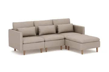 Lovis 3-sits Soffa med vändbar Divan i tyg - Beige - Products - Möbler - Soffa - Divansoffa & schäslongsoffa - 3 sits soffa med divan