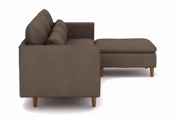 Lovis 3-sits Soffa med vändbar Divan i tyg - Brun - Products - Möbler - Soffa - Divansoffa & schäslongsoffa - 3 sits soffa med divan