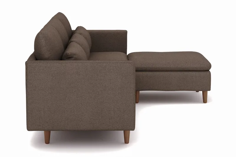 Lovis 3-sits Soffa med vändbar Divan i tyg - Brun - Products - Möbler - Soffa - Divansoffa & schäslongsoffa - 3 sits soffa med divan