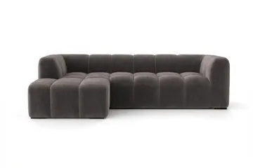 Marlow 3-sits L-formad Bubblig Divansoffa Vänster med Schäslong i Tyg - Grå - Products - Möbler - Soffa - Divansoffa & schäslongsoffa - 3 sits soffa med divan