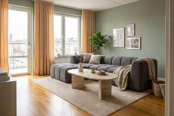 Marlow 3-sits L-formad Bubblig Divansoffa Vänster med Schäslong i Tyg - Grå - Products - Möbler - Soffa - Divansoffa & schäslongsoffa - 3 sits soffa med divan