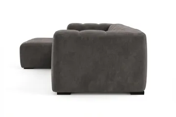 Marlow 3-sits L-formad Bubblig Divansoffa Vänster med Schäslong i Tyg - Grå - Products - Möbler - Soffa - Divansoffa & schäslongsoffa - 3 sits soffa med divan