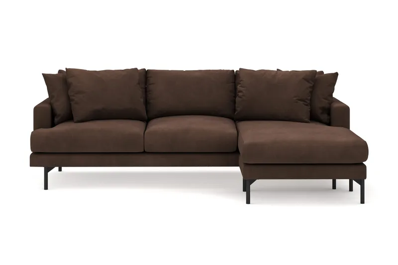 Menard 3-sits Högervänd L-formad Divansoffa i Manchester - Brun - Products - Möbler - Soffa - Divansoffa & schäslongsoffa - 3 sits soffa med divan