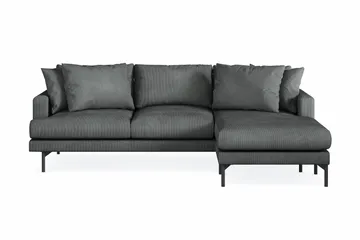 Menard 3-sits Högervänd L-formad Divansoffa i Manchester - Grå - Products - Möbler - Soffa - Divansoffa & schäslongsoffa - 3 sits soffa med divan