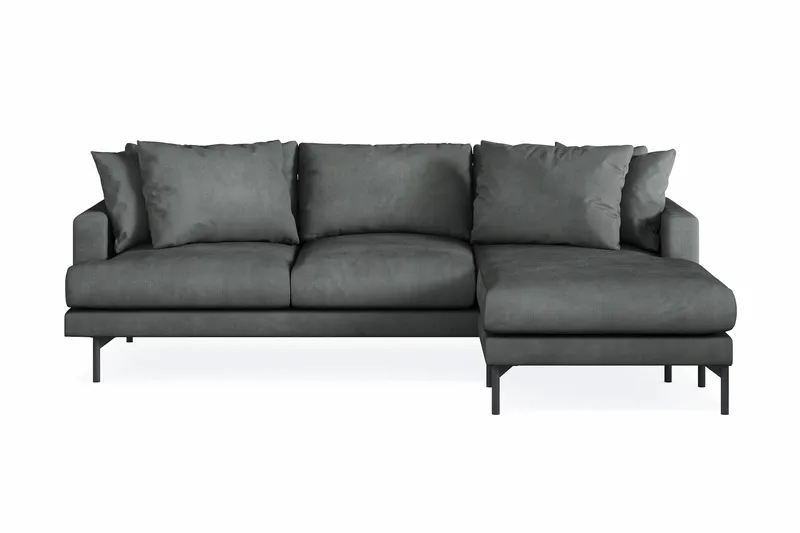 Menard 3-sits Högervänd L-formad Divansoffa i Manchester - Grå - Products - Möbler - Soffa - Divansoffa & schäslongsoffa - 3 sits soffa med divan