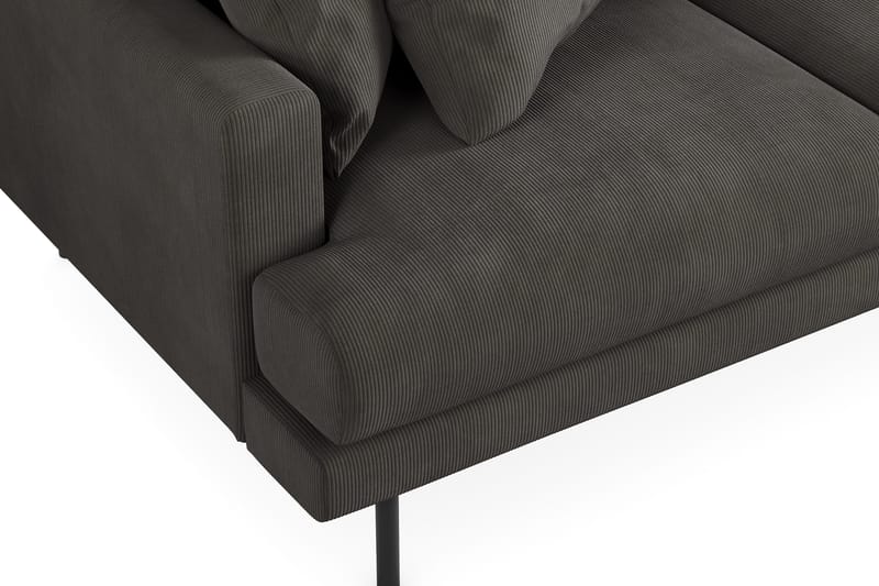 Menard 3-sits Högervänd L-formad Divansoffa i Manchester - Mörkgrå - Products - Möbler - Soffa - Divansoffa & schäslongsoffa - 3 sits soffa med divan
