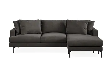 Menard 3-sits Högervänd L-formad Divansoffa i Manchester - Mörkgrå - Products - Möbler - Soffa - Divansoffa & schäslongsoffa - 3 sits soffa med divan