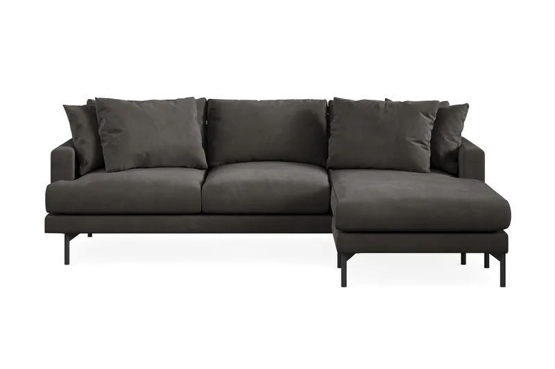 Menard 3-sits Högervänd L-formad Divansoffa i Manchester - Mörkgrå - Products - Möbler - Soffa - Divansoffa & schäslongsoffa - 3 sits soffa med divan