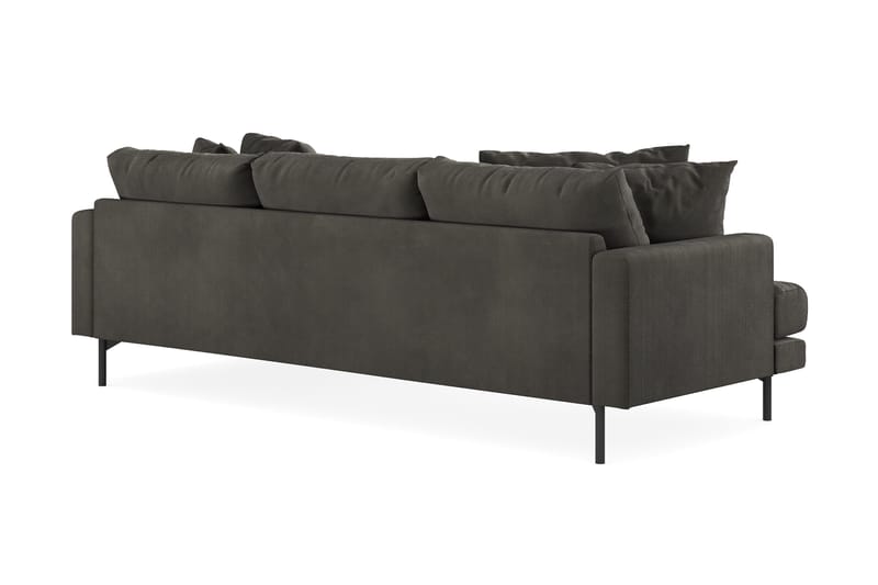 Menard 3-sits Högervänd L-formad Divansoffa i Manchester - Mörkgrå - Products - Möbler - Soffa - Divansoffa & schäslongsoffa - 3 sits soffa med divan