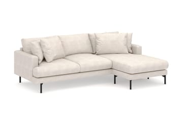 Menard 3-sits Högervänd L-formad Divansoffa i Tyg - Beige - Products - Möbler - Soffa - Divansoffa & schäslongsoffa - 4 sits soffa med divan