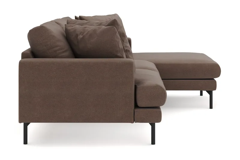 Menard 3-sits Högervänd L-formad Divansoffa i Tyg - Brun - Products - Möbler - Soffa - Divansoffa & schäslongsoffa - 3 sits soffa med divan