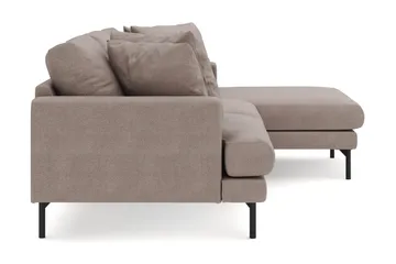Menard 3-sits Högervänd L-formad Divansoffa i Tyg - Brun - Products - Möbler - Soffa - Divansoffa & schäslongsoffa - 3 sits soffa med divan
