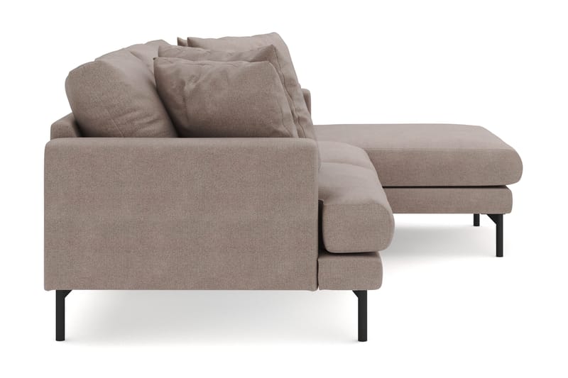 Menard 3-sits Högervänd L-formad Divansoffa i Tyg - Brun - Products - Möbler - Soffa - Divansoffa & schäslongsoffa - 3 sits soffa med divan