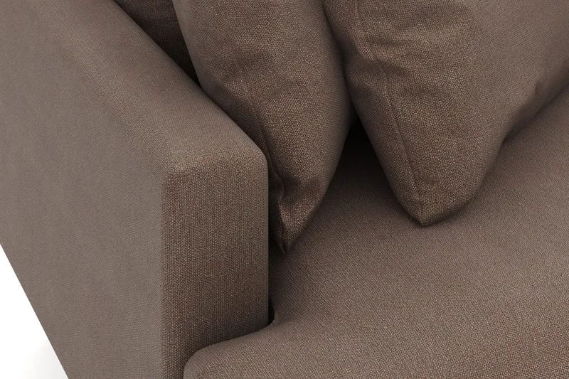 Menard 3-sits Högervänd L-formad Divansoffa i Tyg - Brun - Products - Möbler - Soffa - Divansoffa & schäslongsoffa - 3 sits soffa med divan