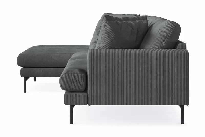 Menard 3-sits Vänstervänd L-formad Divansoffa i Manchester - Grå - Products - Möbler - Soffa - Divansoffa & schäslongsoffa - 3 sits soffa med divan