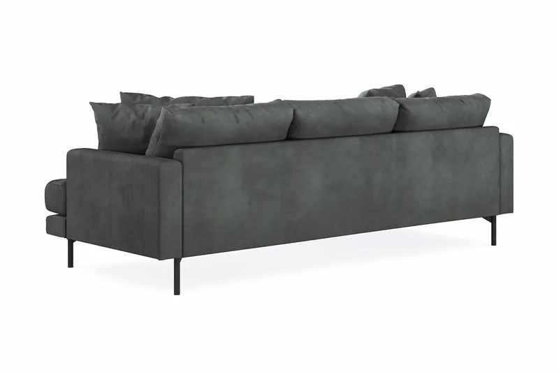 Menard 3-sits Vänstervänd L-formad Divansoffa i Manchester - Grå - Products - Möbler - Soffa - Divansoffa & schäslongsoffa - 3 sits soffa med divan