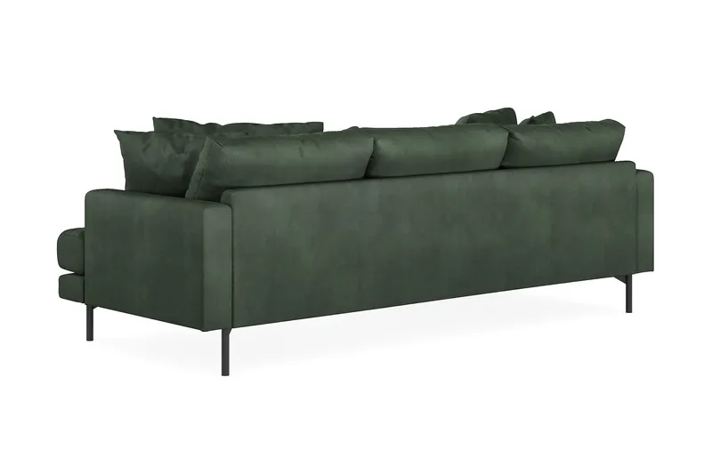 Menard 3-sits Vänstervänd L-formad Divansoffa i Manchester - Grön - Products - Möbler - Soffa - Divansoffa & schäslongsoffa - 3 sits soffa med divan