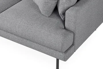Menard 3-sits Vänstervänd L-formad Divansoffa i Tyg - Grå - Products - Möbler - Soffa - Divansoffa & schäslongsoffa - 3 sits soffa med divan