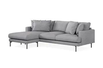 Menard 3-sits Vänstervänd L-formad Divansoffa i Tyg - Grå - Products - Möbler - Soffa - Divansoffa & schäslongsoffa - 3 sits soffa med divan