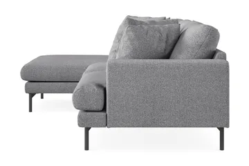 Menard 3-sits Vänstervänd L-formad Divansoffa i Tyg - Grå - Products - Möbler - Soffa - Divansoffa & schäslongsoffa - 3 sits soffa med divan
