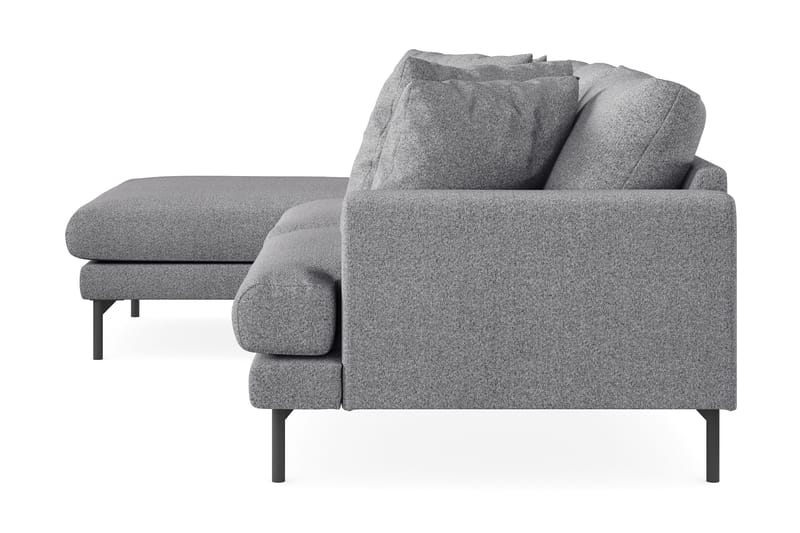 Menard 3-sits Vänstervänd L-formad Divansoffa i Tyg - Grå - Products - Möbler - Soffa - Divansoffa & schäslongsoffa - 3 sits soffa med divan