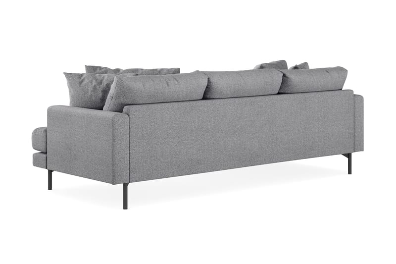 Menard 3-sits Vänstervänd L-formad Divansoffa i Tyg - Grå - Products - Möbler - Soffa - Divansoffa & schäslongsoffa - 3 sits soffa med divan