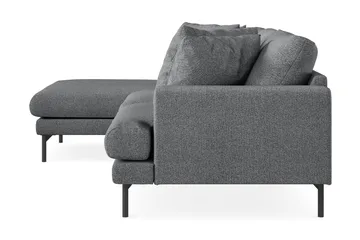 Menard 3-sits Vänstervänd L-formad Divansoffa i Tyg - Mörkgrå - Products - Möbler - Soffa - Divansoffa & schäslongsoffa - 3 sits soffa med divan