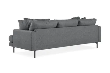 Menard 3-sits Vänstervänd L-formad Divansoffa i Tyg - Mörkgrå - Products - Möbler - Soffa - Divansoffa & schäslongsoffa - 3 sits soffa med divan