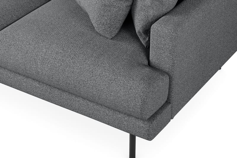 Menard 3-sits Vänstervänd L-formad Divansoffa i Tyg - Mörkgrå - Products - Möbler - Soffa - Divansoffa & schäslongsoffa - 3 sits soffa med divan