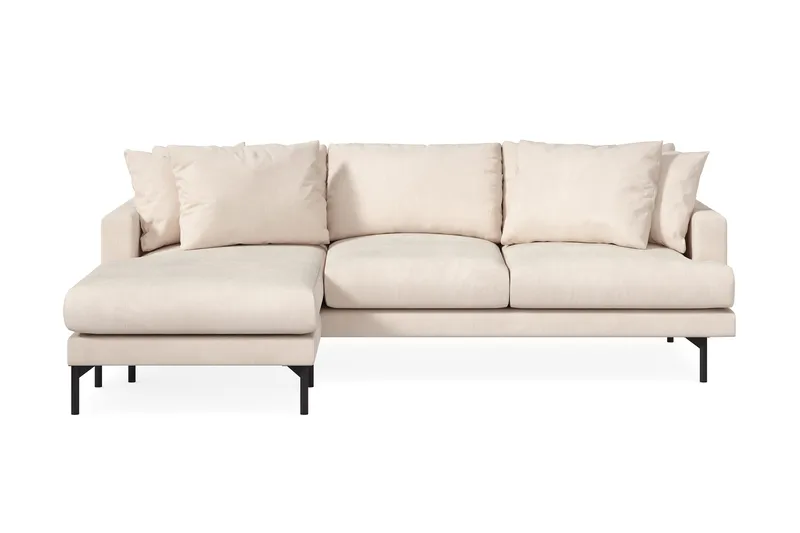 Menard 3-sits Vänstervänd L-formad Djup Divansoffa i Manchester - Beige - Products - Möbler - Soffa - Divansoffa & schäslongsoffa - 3 sits soffa med divan