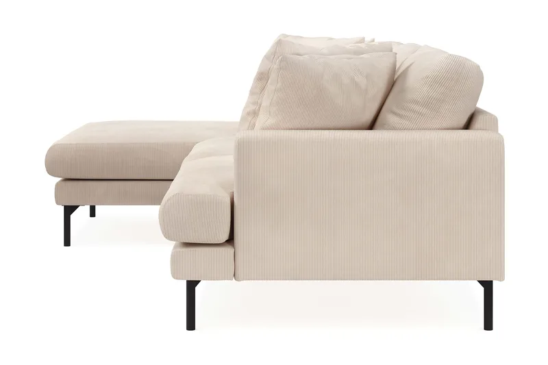 Menard 3-sits Vänstervänd L-formad Djup Divansoffa i Manchester - Beige - Products - Möbler - Soffa - Divansoffa & schäslongsoffa - 3 sits soffa med divan